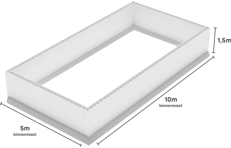 Polystyreen Zwembad Blokkenset - 10,00 X 5,00 X 1,50 M - Afbeelding 4
