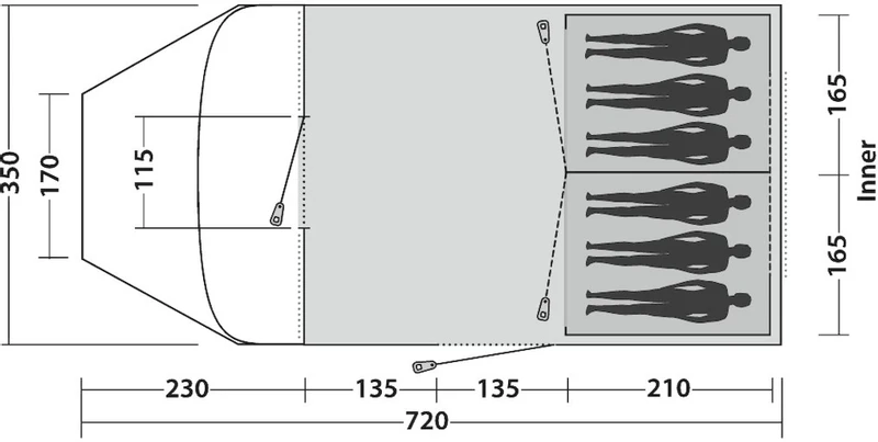 Easy Camp Palmdale 600 Lux Tunneltent - 6 Persoons - Afbeelding 15