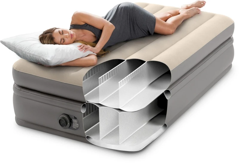 Intex Prime Comfort Luchtbed - Eenpersoons - Ingebouwde Elektrische Pomp - Afbeelding 4