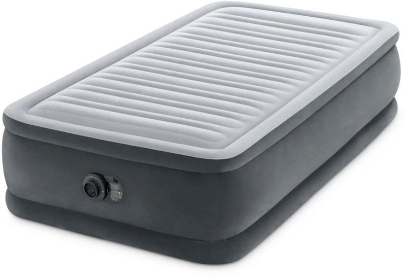 Intex Comfort Plush Hoog Luchtbed - Eenpersoons - Ingebouwde Elektrische Pomp - Afbeelding 2