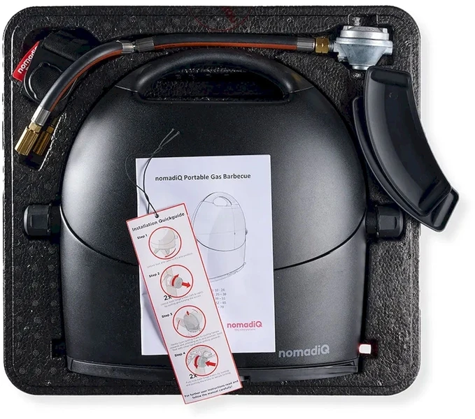 NomadiQ Draagbare Gasbarbecue - Zwart - Afbeelding 4