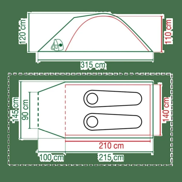 Coleman Darwin 2 Plus Koepeltent - 2 Persoons - Afbeelding 2