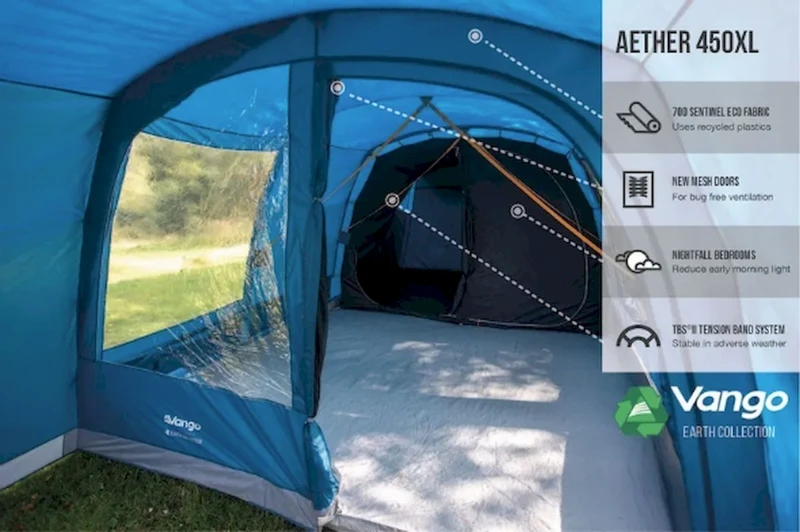Vango Aether Air 450XL Opblaasbare Tent - 4 Persoons - Afbeelding 4