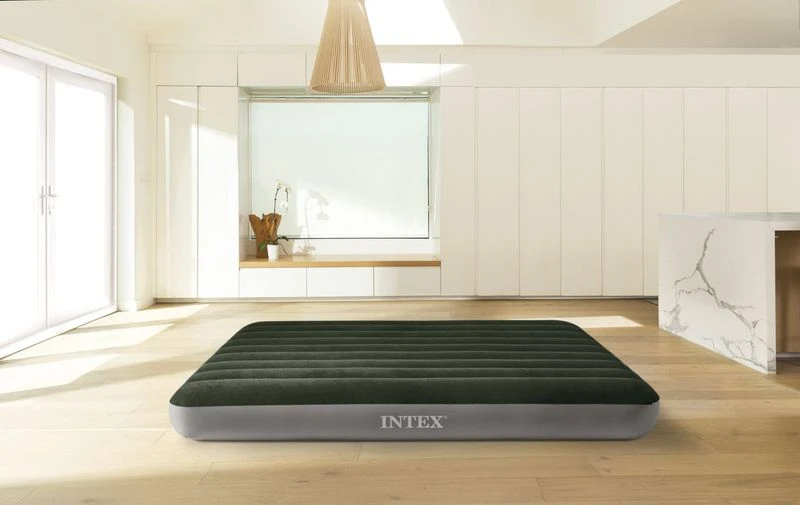 Intex Downy Luchtbed - Tweepersoons - Ingebouwde Voetpomp - Afbeelding 2