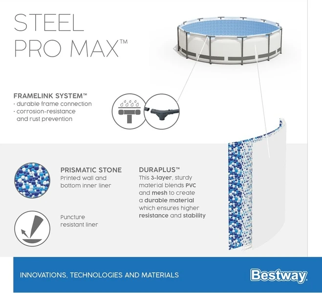 Bestway Steel Pro MAX Zwembad - 305 X 76 Cm - Afbeelding 5