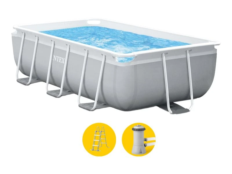 Intex Prism Frame Pool - 400 X 200 X 122 Cm - Met Filterpomp En Trap